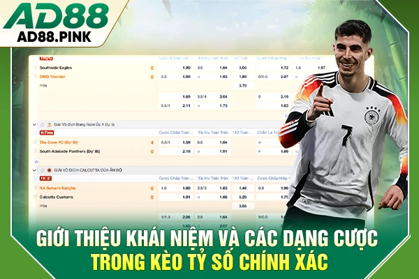 Giới thiệu khái niệm và các dạng cược trong kèo tỷ số chính xác